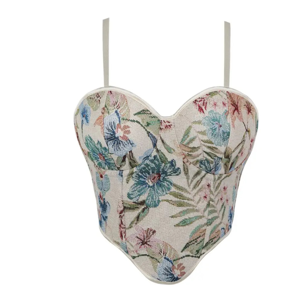 Tropic Strap Vintage - Women's Spaghetti Strap Sweetheart Corset Vintage
