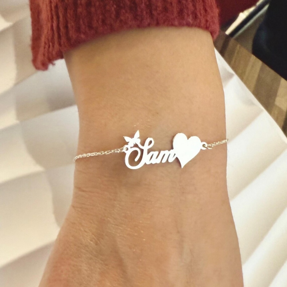 Butterfly Clasp Deployant - Custom Butterfly Name Bracelets For Women