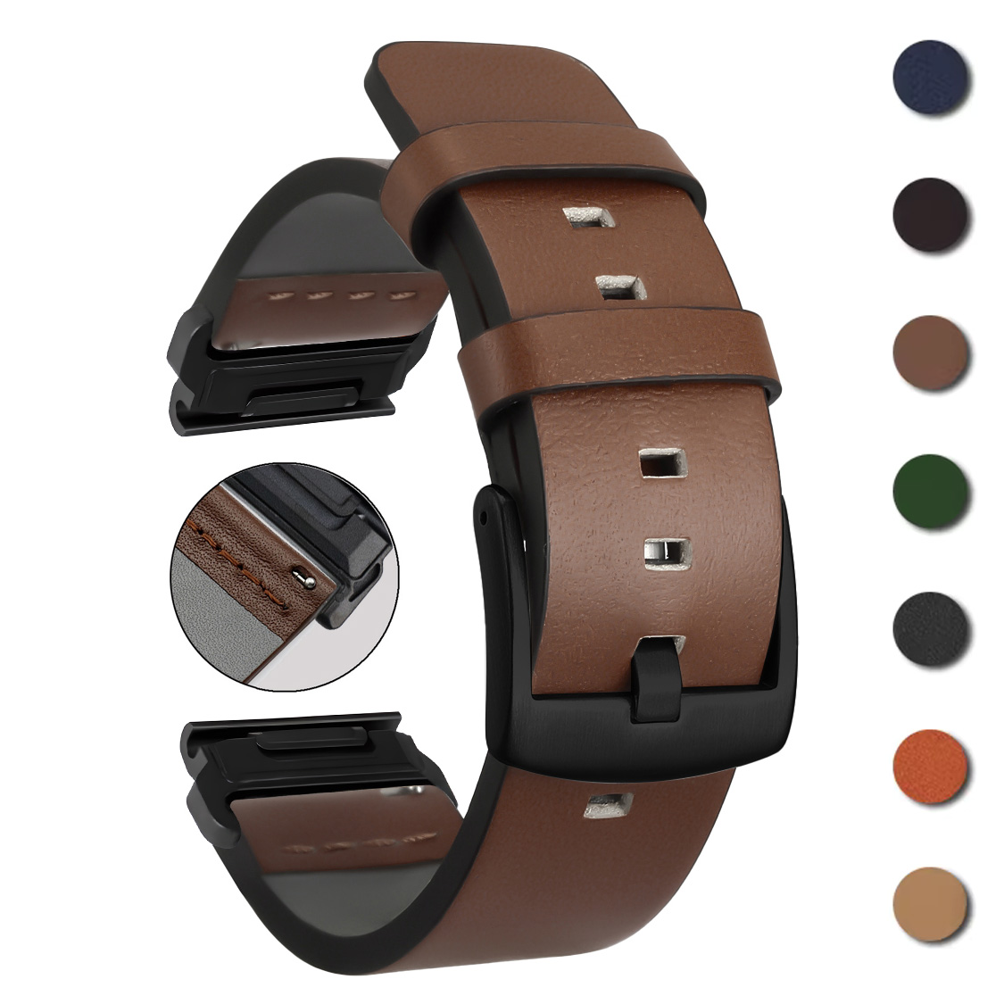 Leather Strap Quick Release - 26mm 22mm Quick Fit Strap For