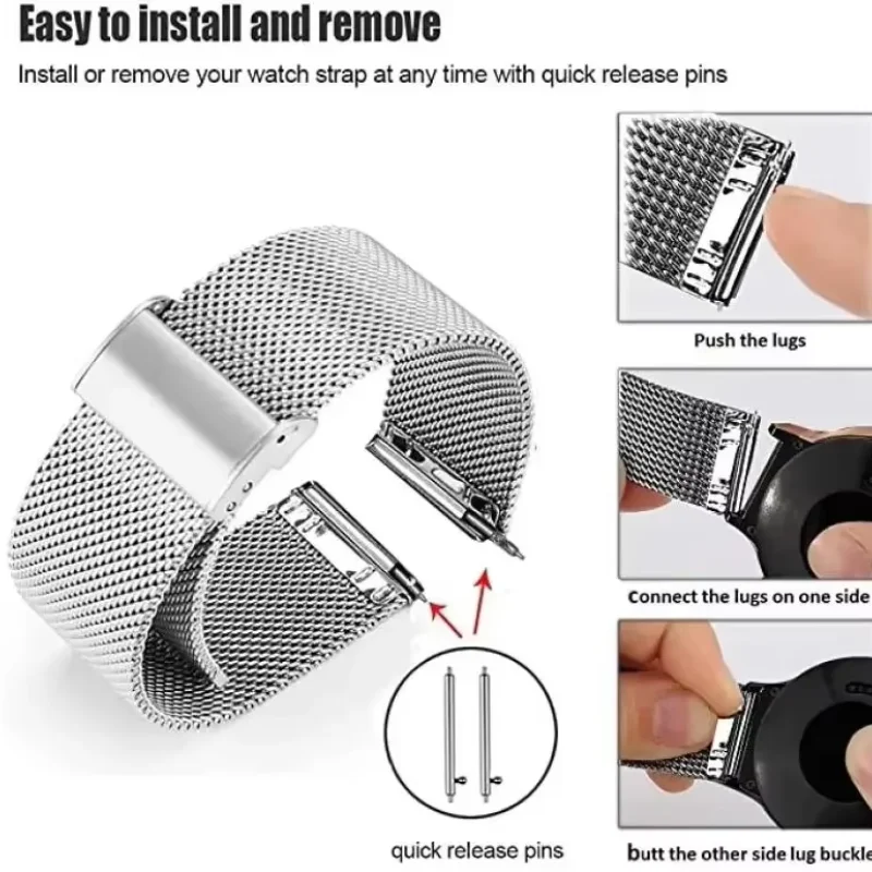 22mm 20mm Mesh Loop For Garmin - Milanese Loop Magnetic recension och pris