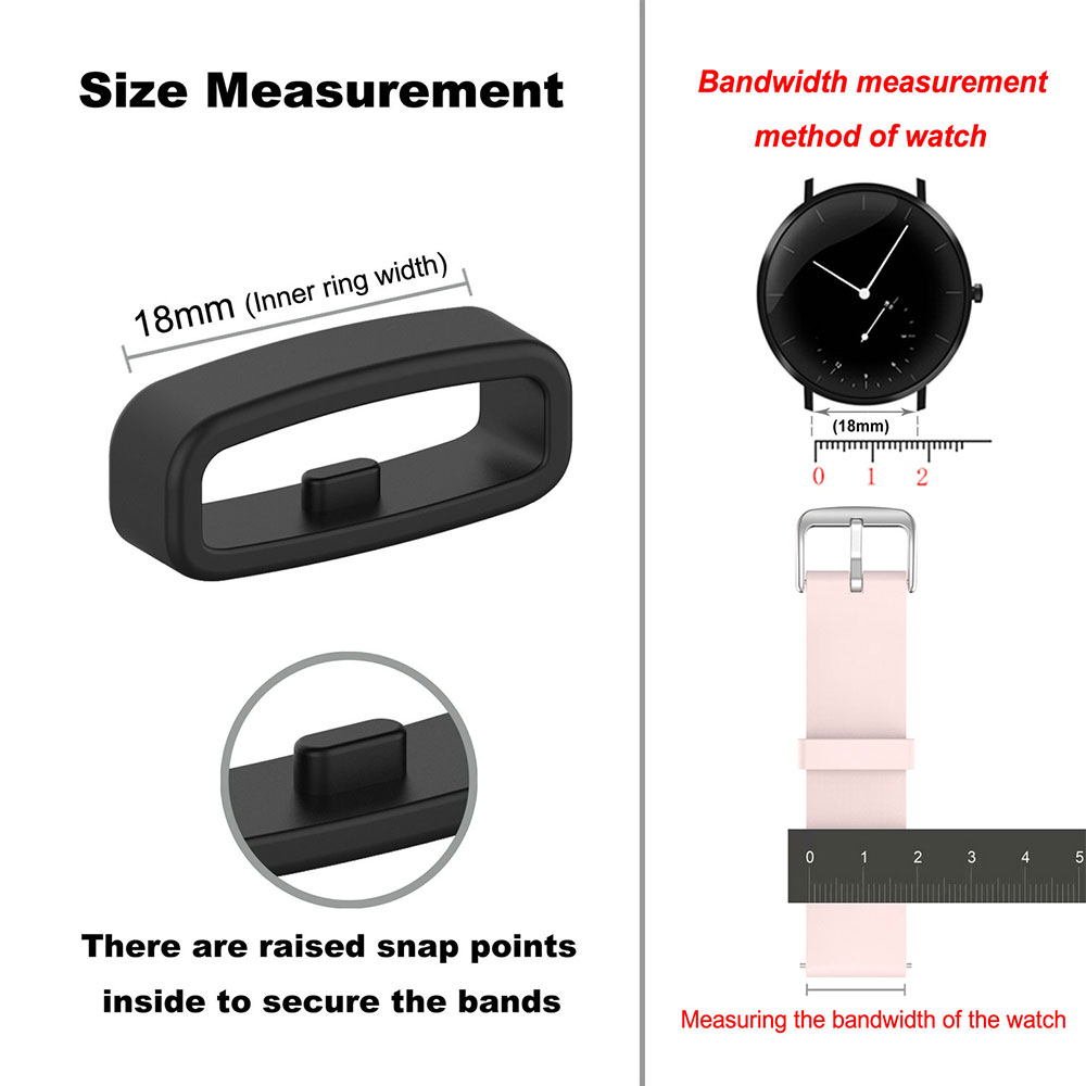 18 20 22mm Watch Band Ring Rub - Silicone Watch Band 22Mm recension och pris