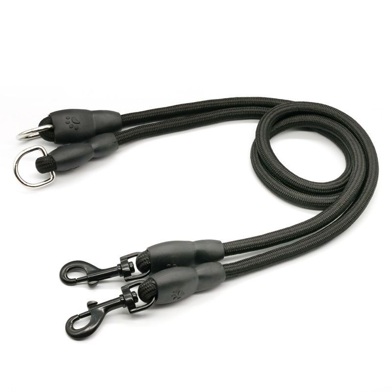 Dog Leash Double Leashes for D - Leather Strap Quick Release recension och pris