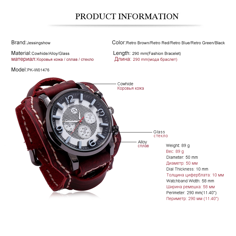 New Retro Mens Watches Genuine - Leather Watch Band Men recension och pris