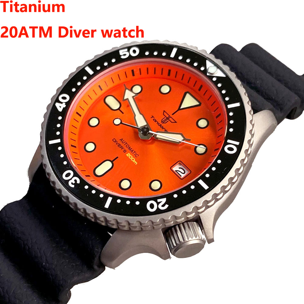 Tandorio 41mm Titanium NH35 Me - Rubber Strap Diver recension och pris