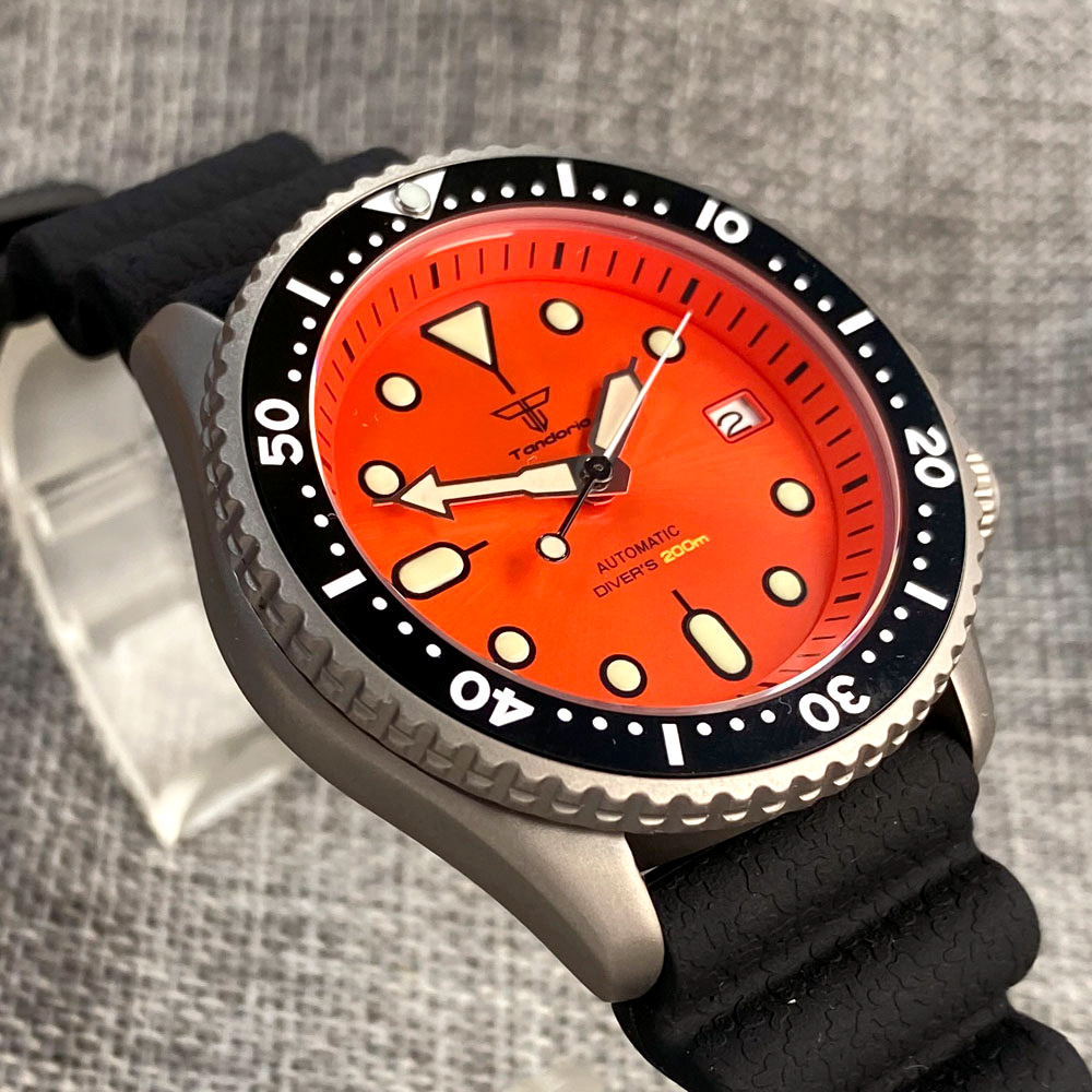 Tandorio 41mm Titanium NH35 Me - Rubber Strap Diver recension och pris