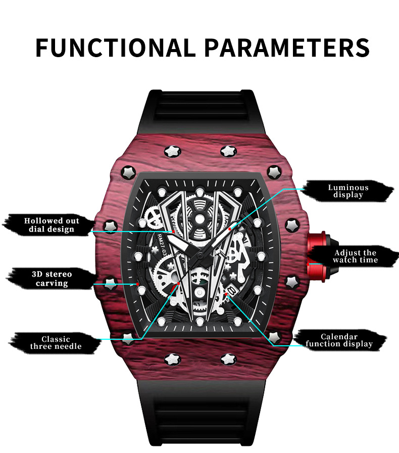 BINBOND B8577 Fashion Men's Qu - Rubber Strap Diver recension och pris