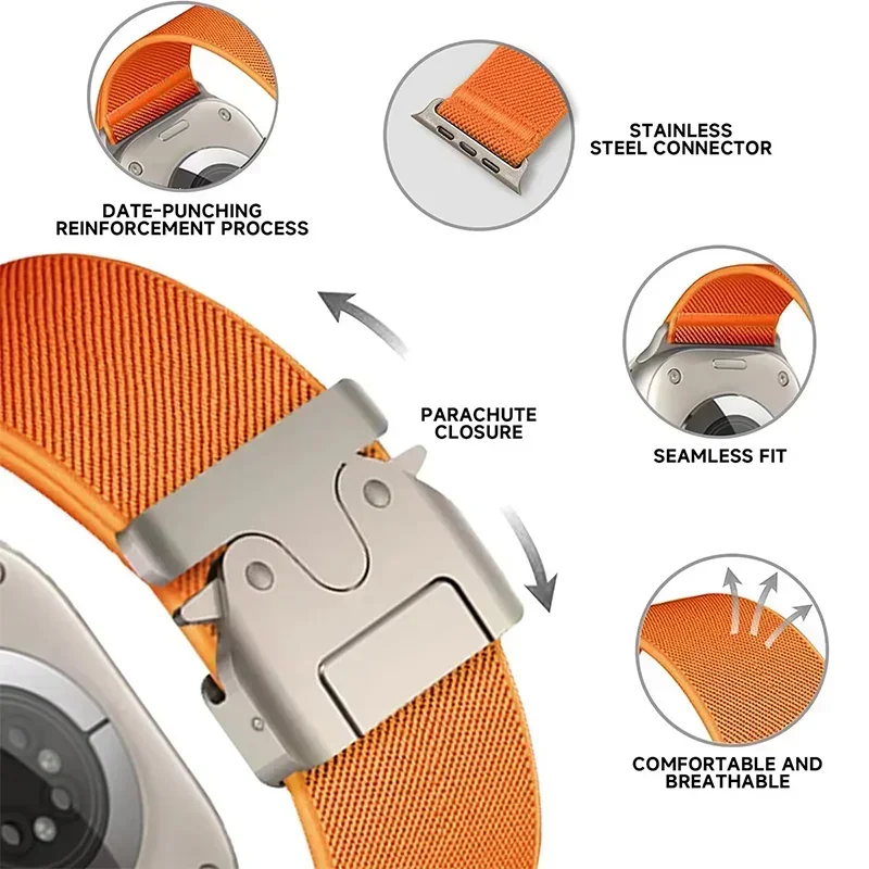 Nylon Strap for Apple Watch ba - Parachute Strap Elastic recension och pris