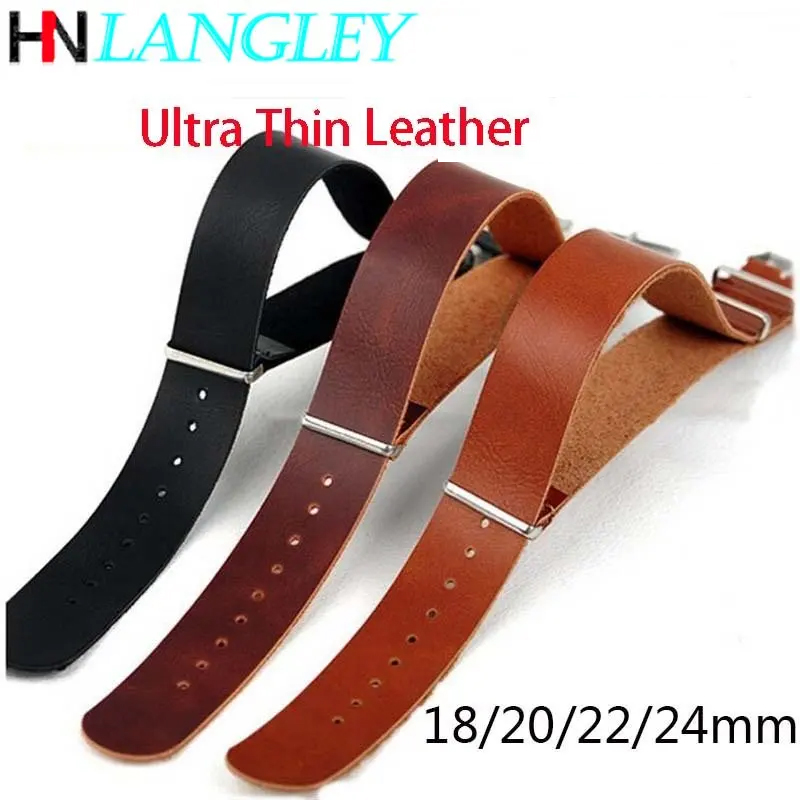 Ultra Thin Leather Watch Band  - Nato Strap Nylon recension och pris