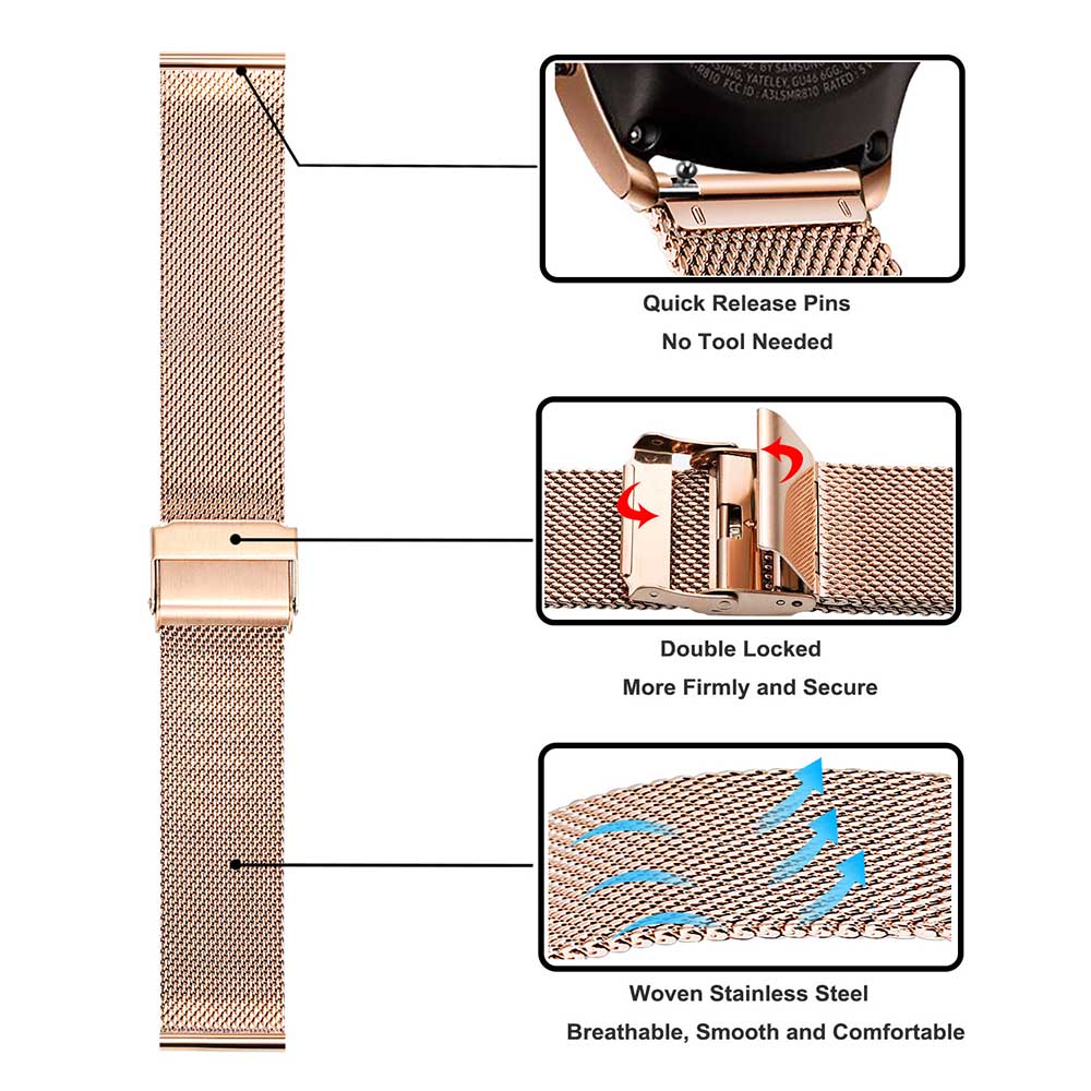 Metal Strap For Samsung Galaxy - Mesh Strap Metal recension och pris