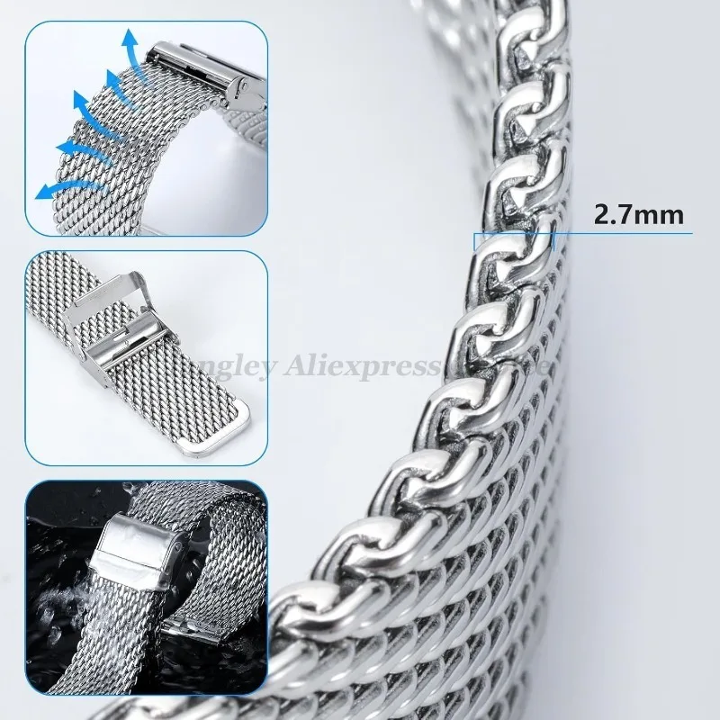 1.0mm Milanese Mesh Watchband  - Milanese Loop Magnetic recension och pris