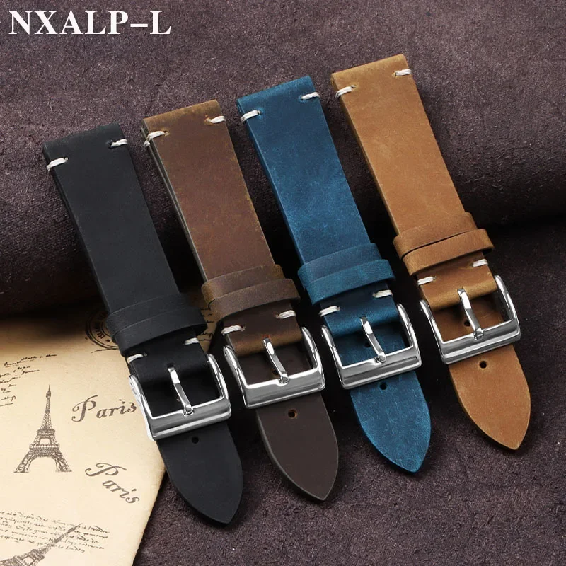 Vintage Oil Wax Leather Watch  - Nato Strap Nylon recension och pris