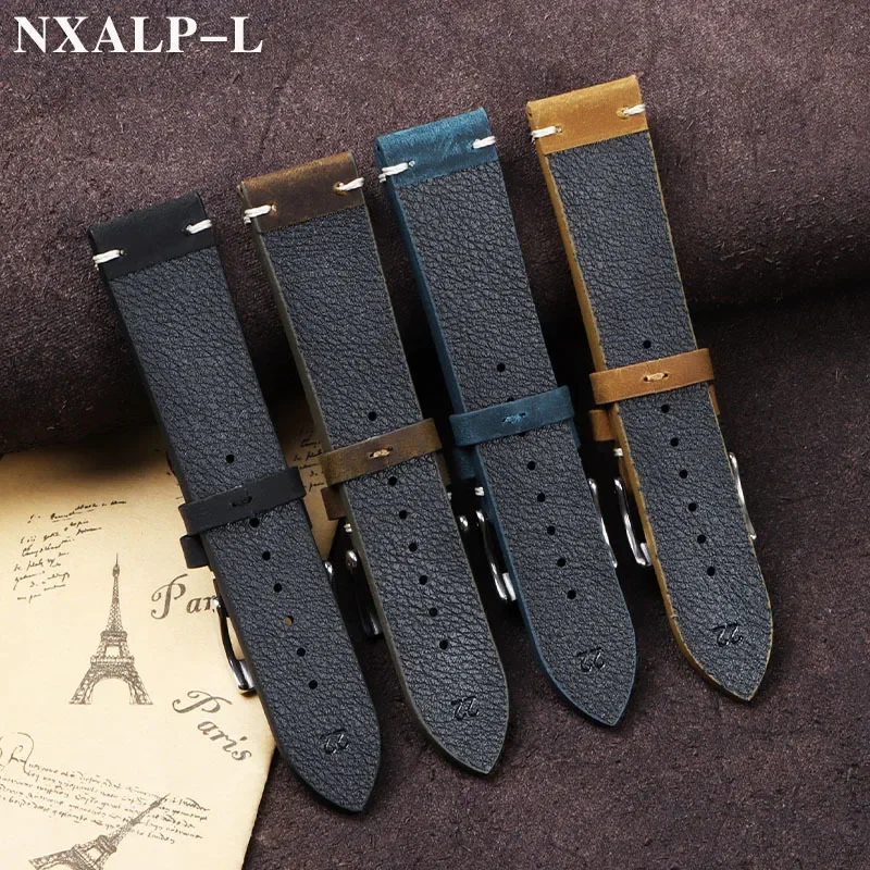 Vintage Oil Wax Leather Watch  - Nato Strap Nylon recension och pris