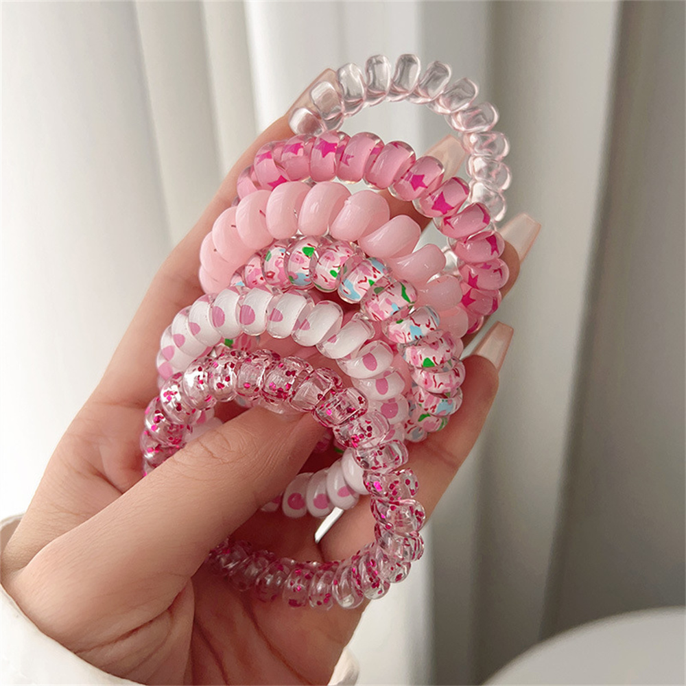 6pcs Sweet Cute Colorful Spira - Silicone Band Women recension och pris