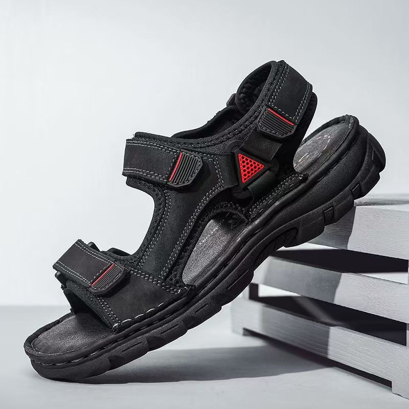 Men 2026 Summer New Real Leath - Sport Loop Velcro recension och pris