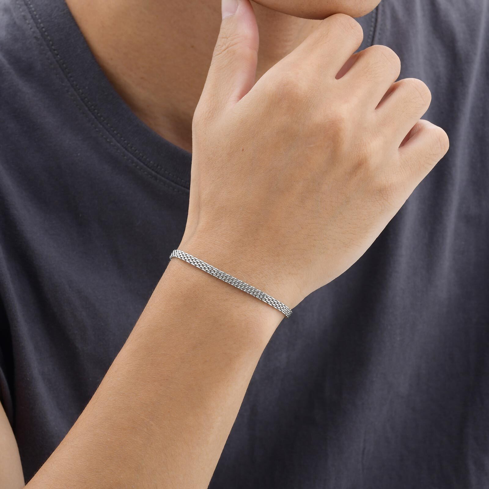 3/8mm Mesh Strap Chain Bracele - Mesh Strap Metal recension och pris