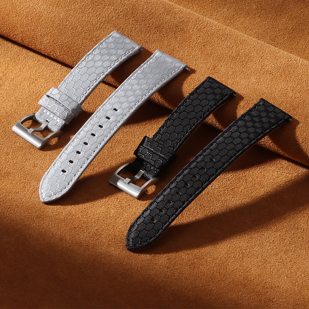 20mm 22mm Smooth Genuine Nylon - Perlon Strap Woven recension och pris