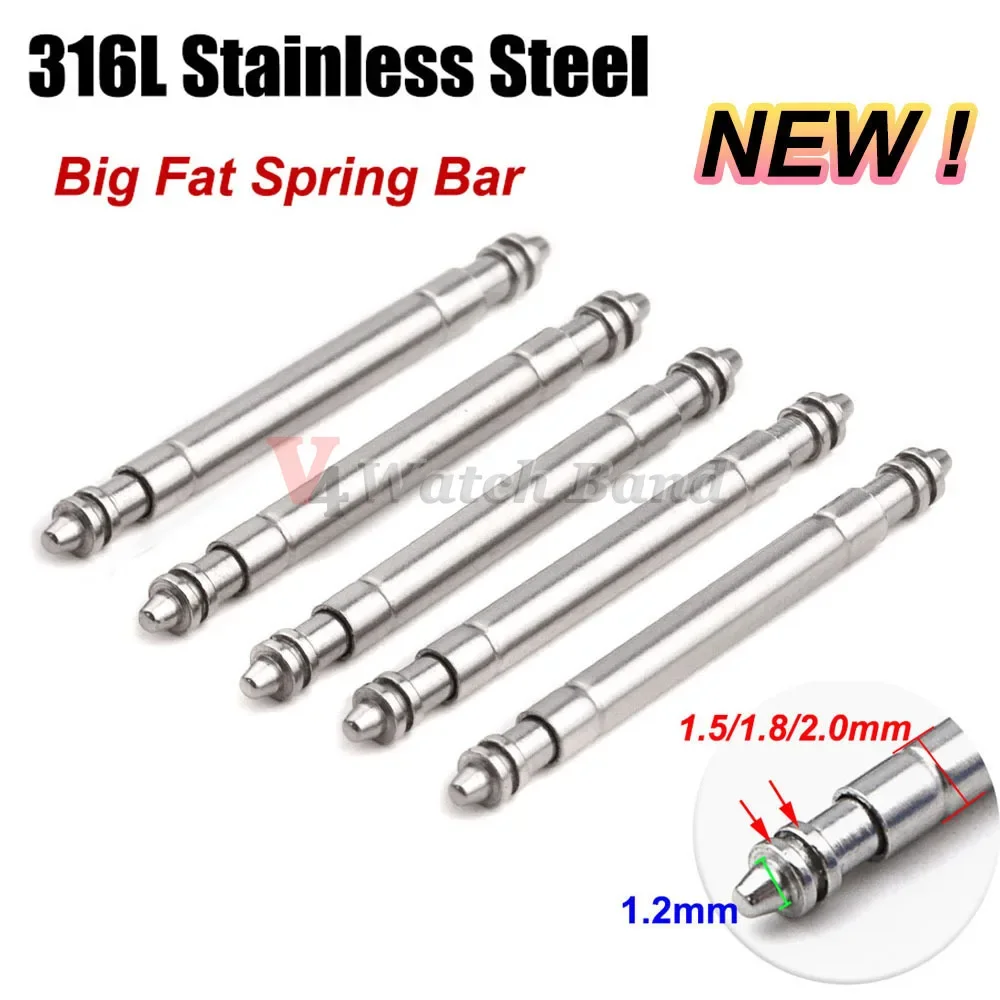 316L Stainless Steel Big Fat W - Spring Bar Tool Set recension och pris