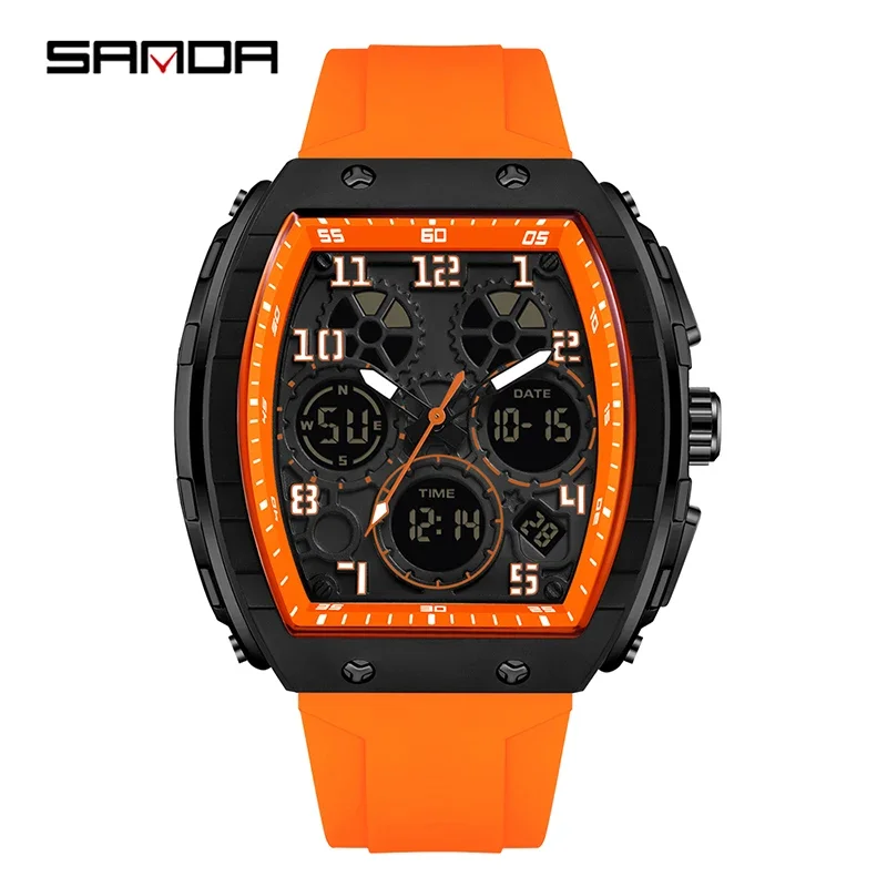 SANDA 6157 New Fashion Men's E - Rubber Strap Diver recension och pris