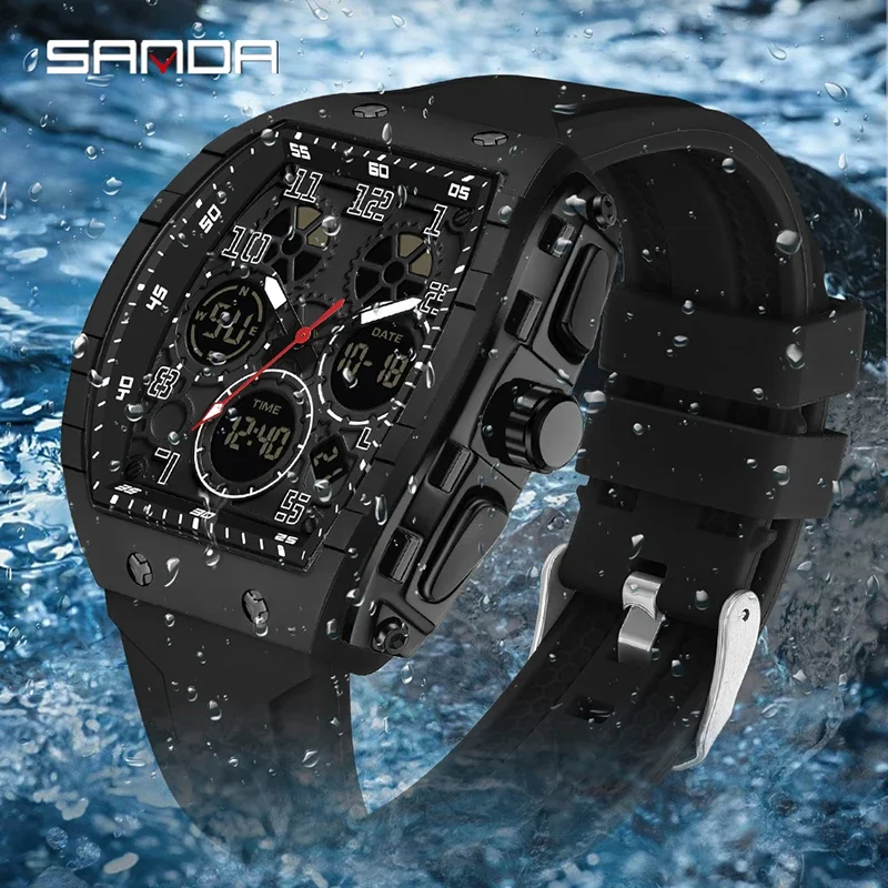 SANDA 6157 New Fashion Men's E - Rubber Strap Diver recension och pris