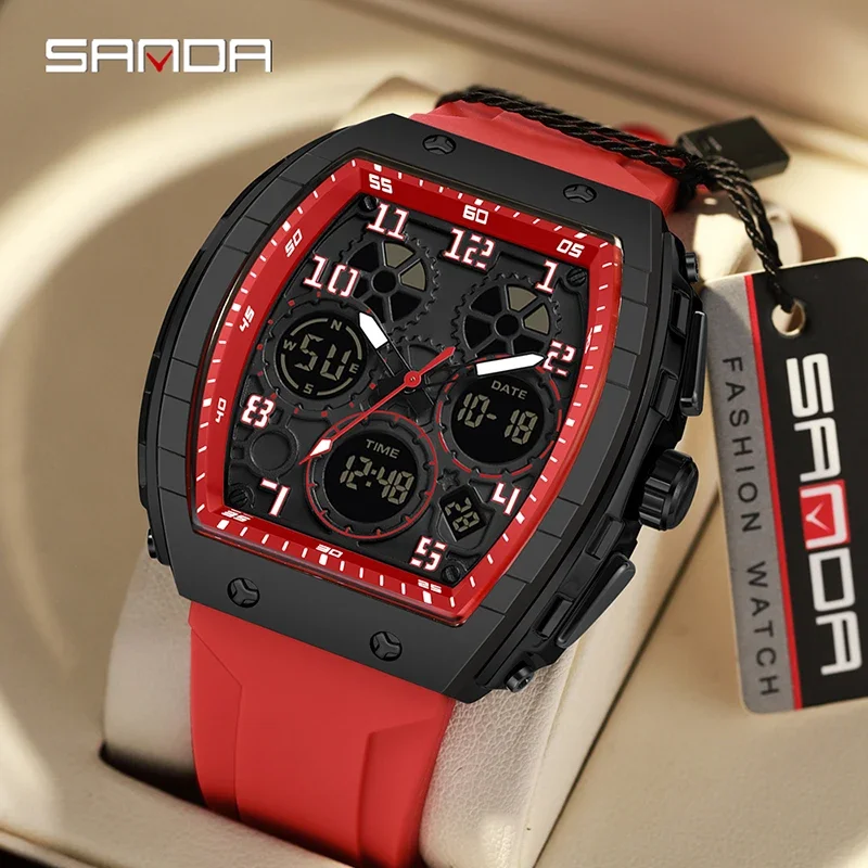 SANDA 6157 New Fashion Men's E - Rubber Strap Diver recension och pris