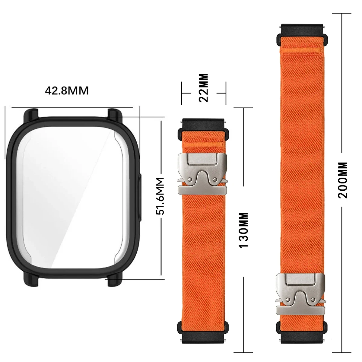 Nylon Straps+ TPU case for Red - Parachute Strap Elastic recension och pris