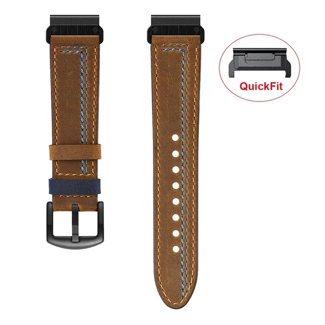 22mm 26mm Genuine Leather Stra - Leather Strap Quick Release recension och pris