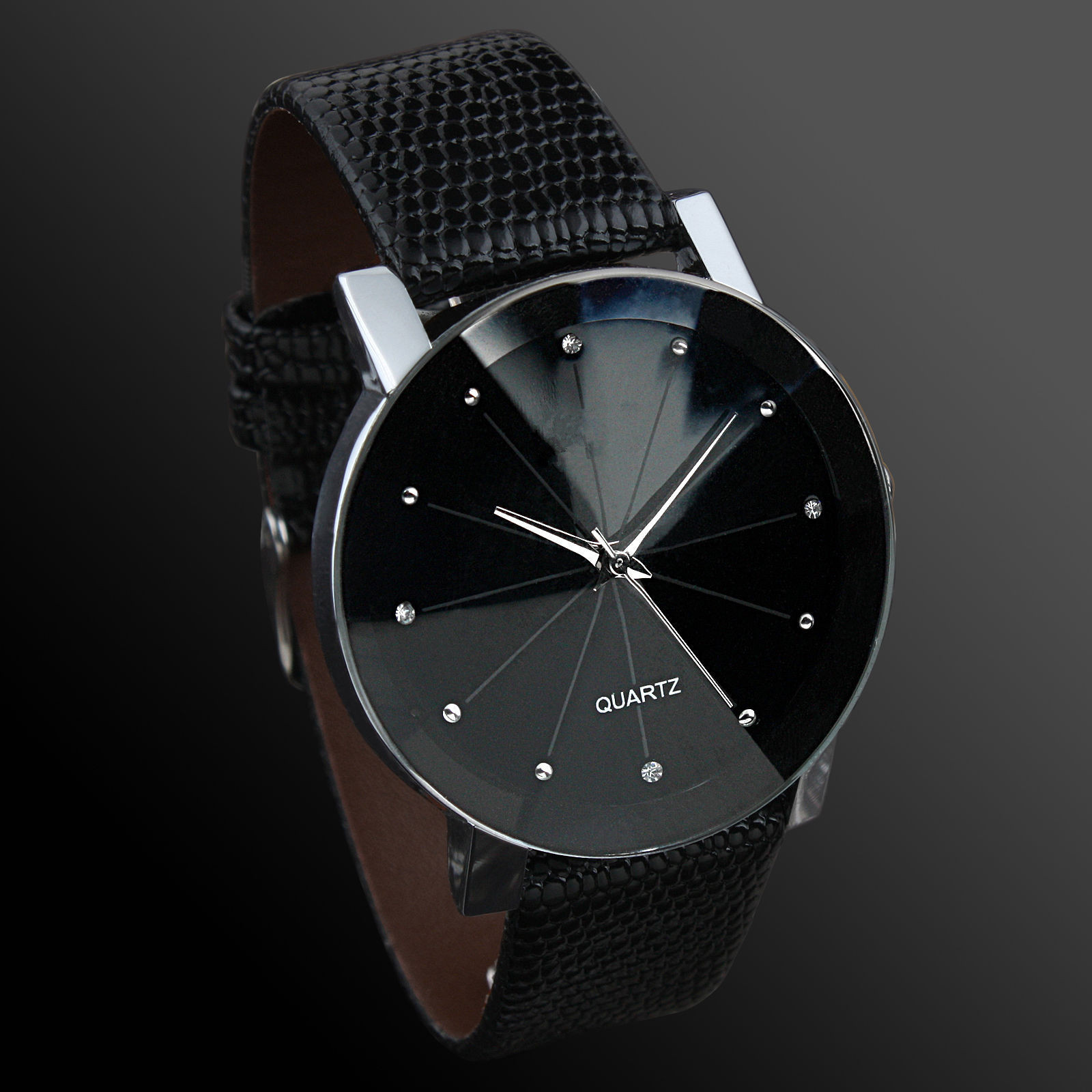 Fashion Casual Men Watches Bla - Leather Watch Band Men recension och pris