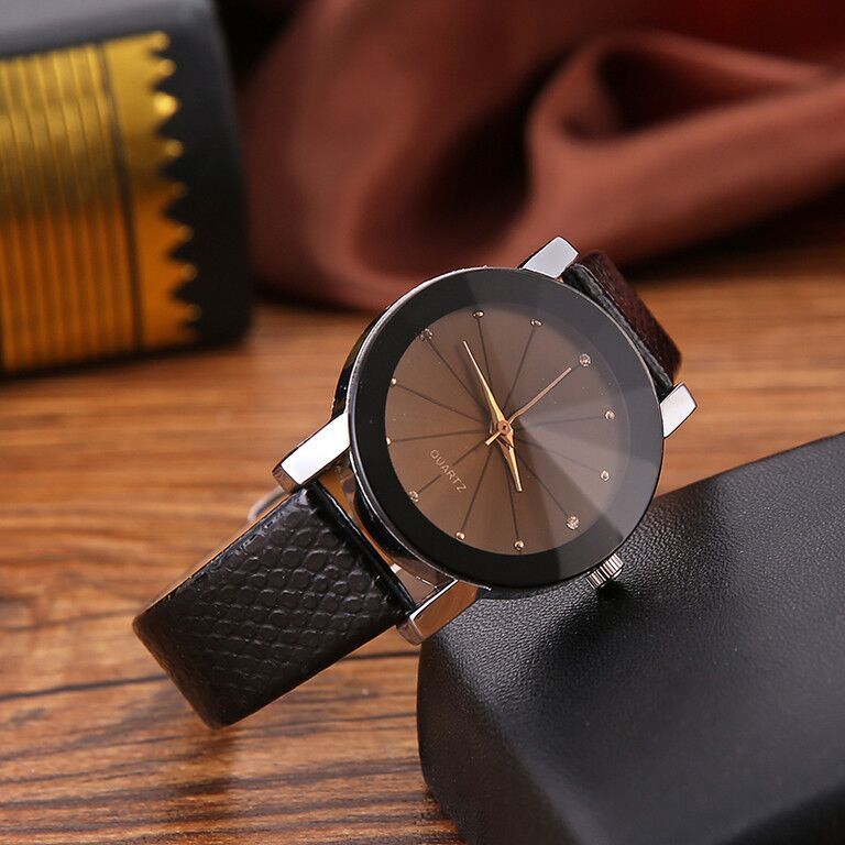 Fashion Casual Men Watches Bla - Leather Watch Band Men recension och pris
