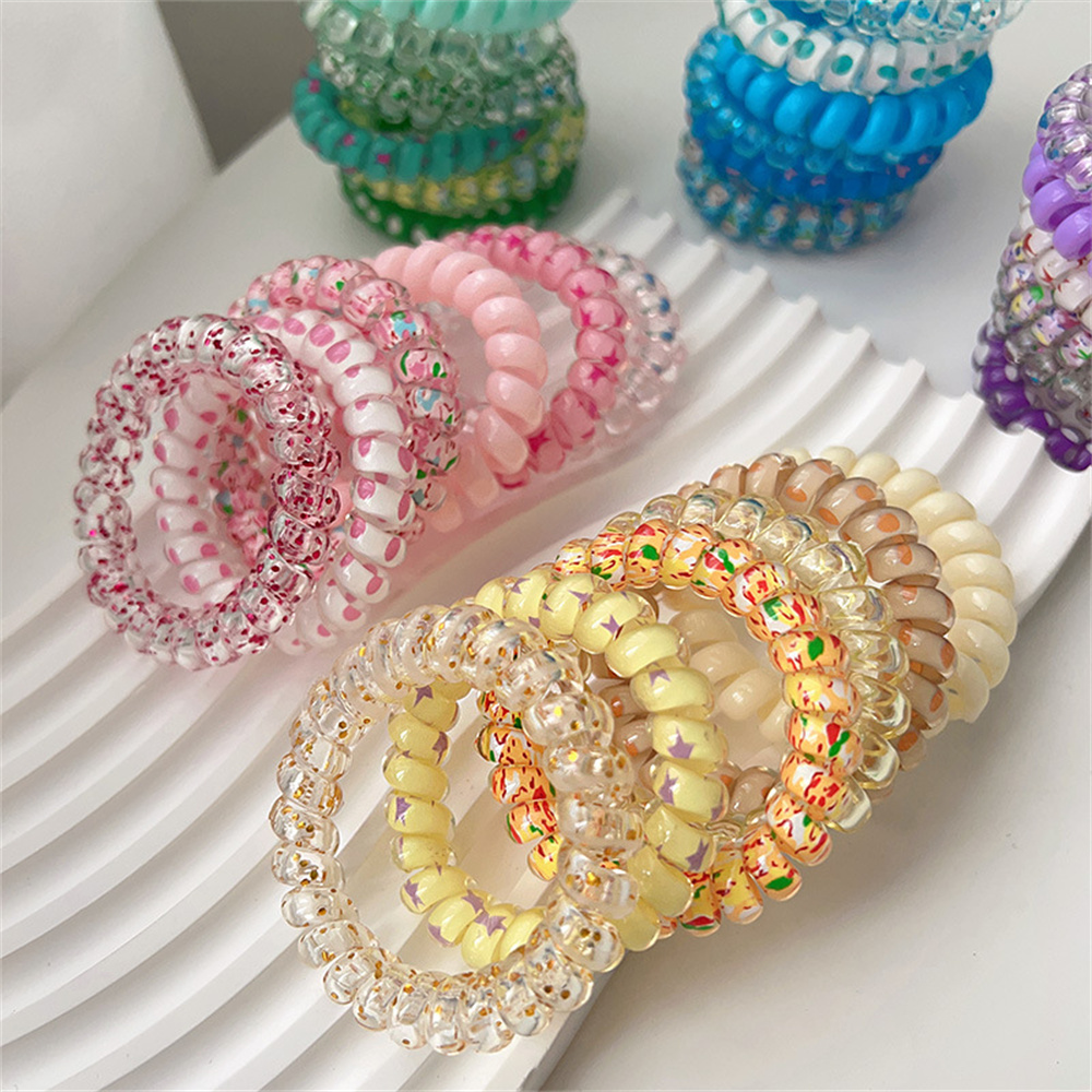 6pcs Sweet Cute Colorful Spira - Silicone Band Women recension och pris