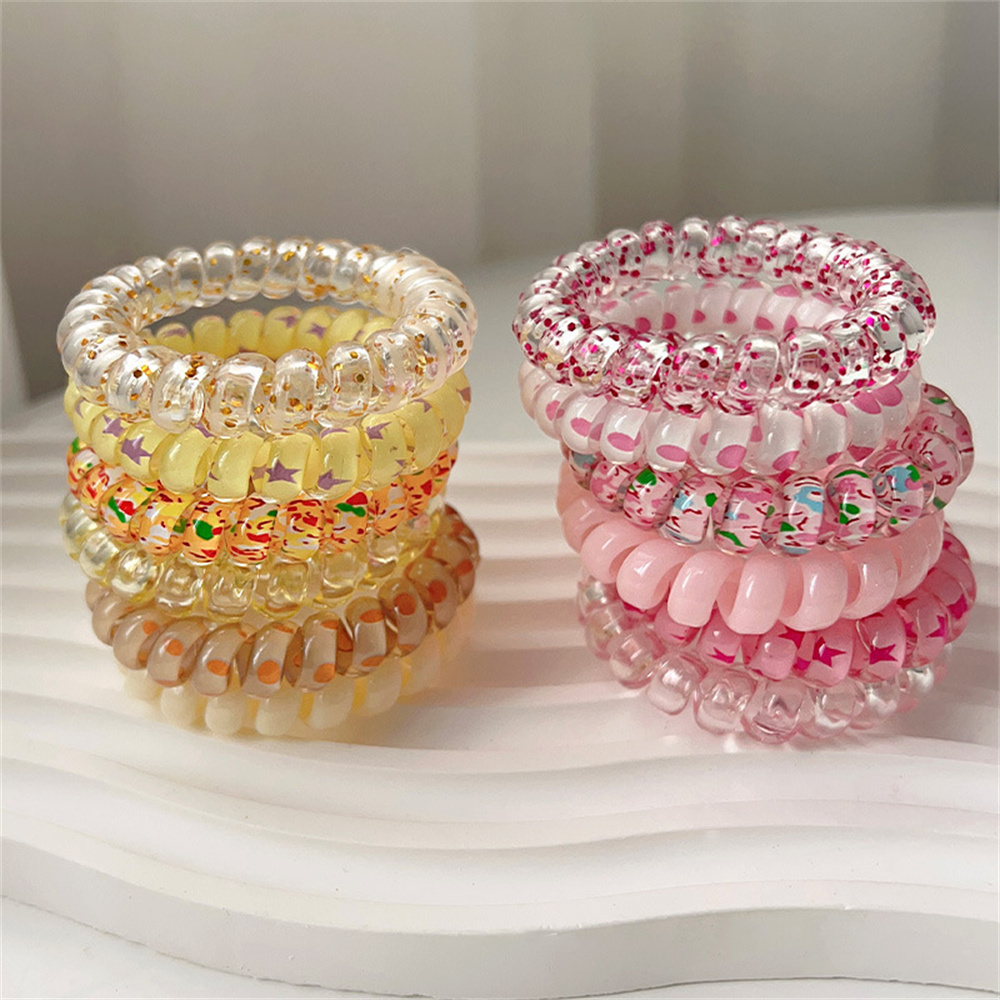 6pcs Sweet Cute Colorful Spira - Silicone Band Women recension och pris