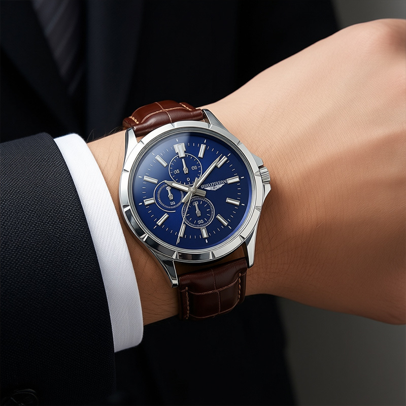Men Chronograph Quartz Watch,  - Leather Watch Band Men recension och pris
