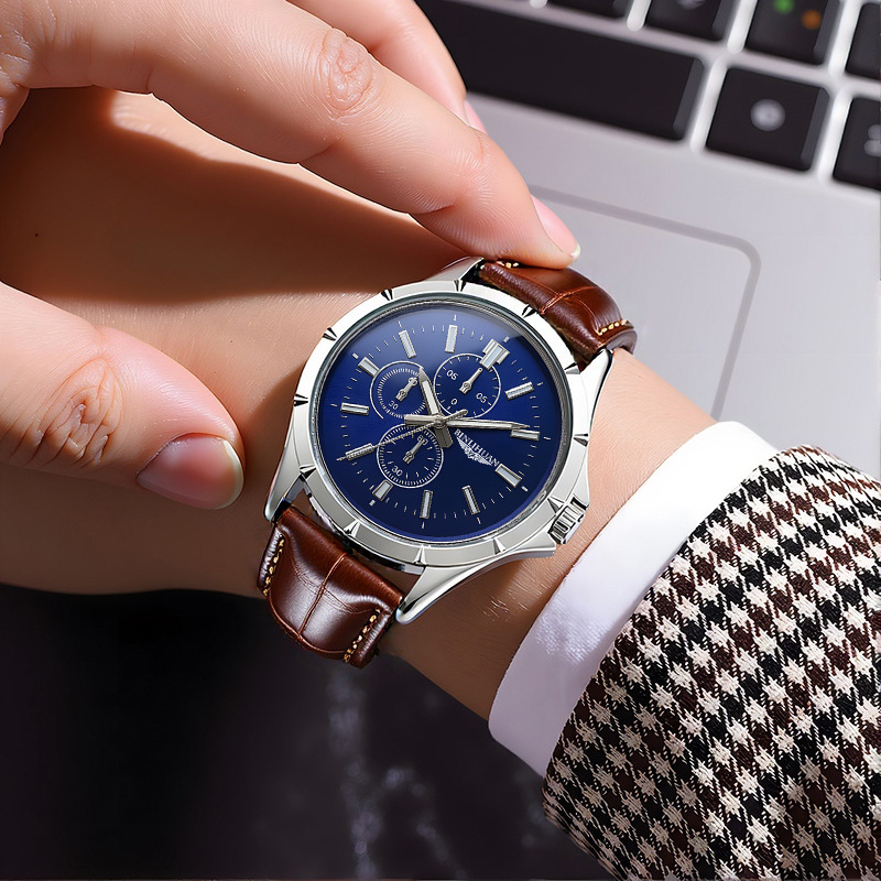 Men Chronograph Quartz Watch,  - Leather Watch Band Men recension och pris