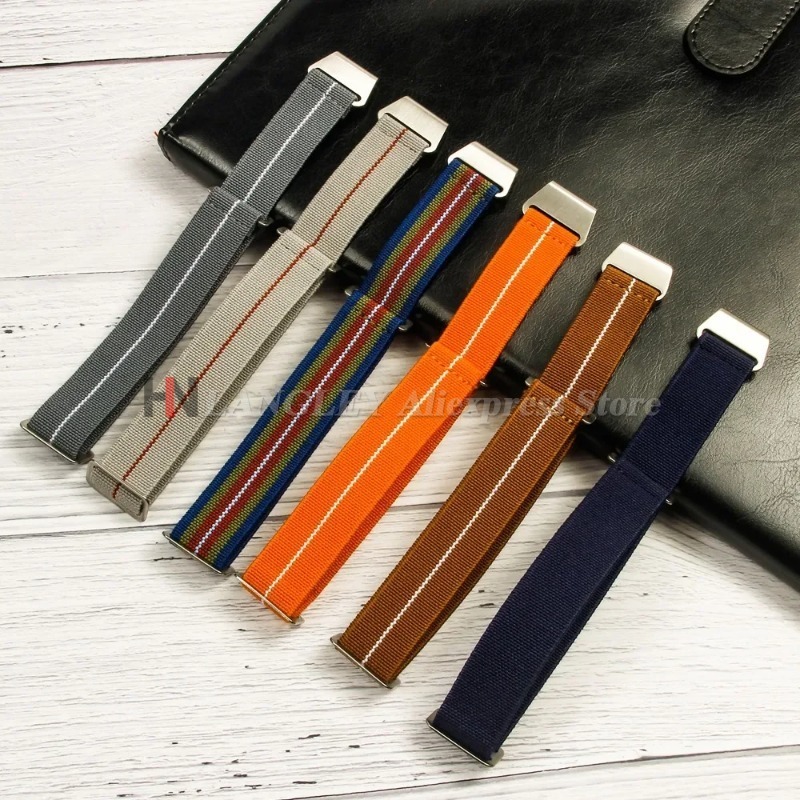 Elastic Nylon Watch Band for S - Parachute Strap Elastic recension och pris