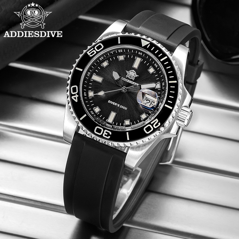 ADDIESDIVE 2115 Quartz Dive Wa - Rubber Strap Diver recension och pris