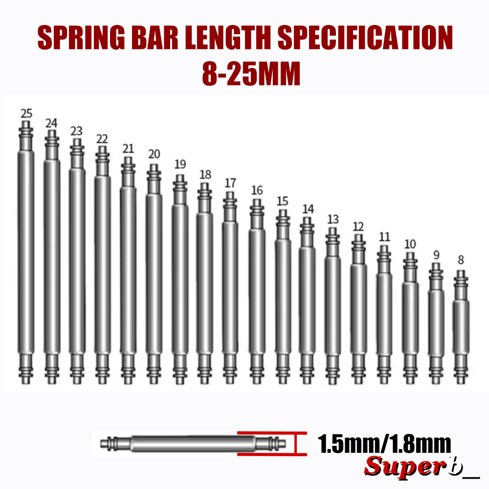360pcs Dia 1.3mm/1.5mm/1.8mm S - Spring Bar Tool Set recension och pris
