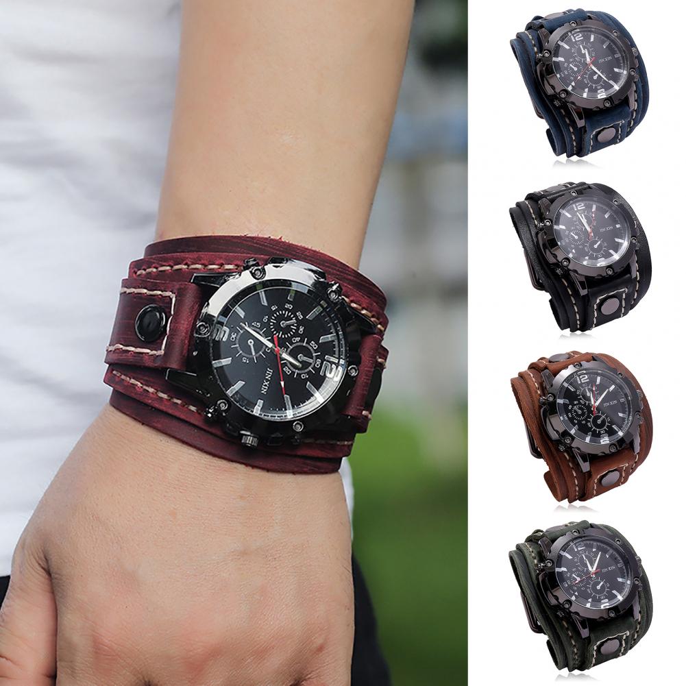 Retro Mens Quartz Watch Round  - Leather Watch Band Men recension och pris