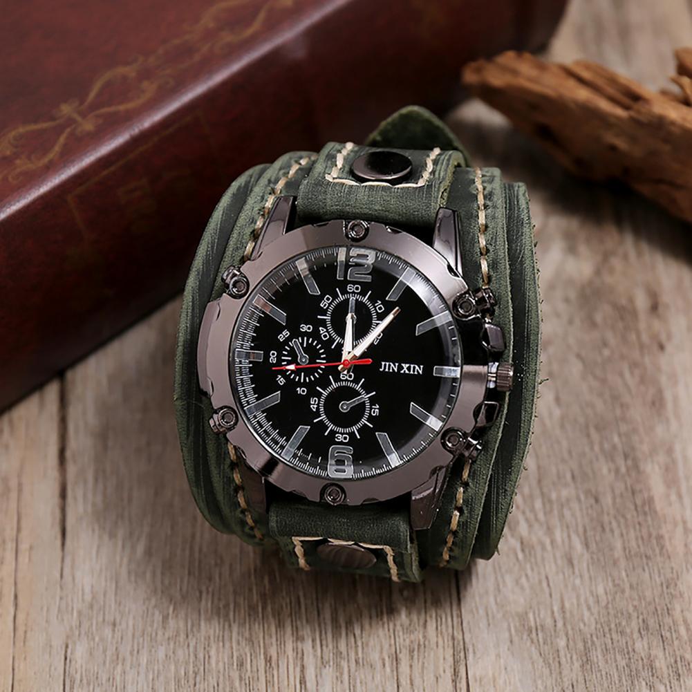 Retro Mens Quartz Watch Round  - Leather Watch Band Men recension och pris