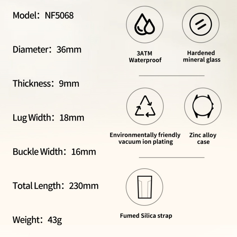 New Style NAVIFORCE Women's Wa - Silicone Band Women recension och pris