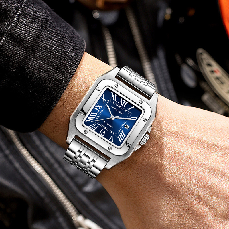 High-End Luxury Square Automat - Butterfly Clasp Deployant recension och pris