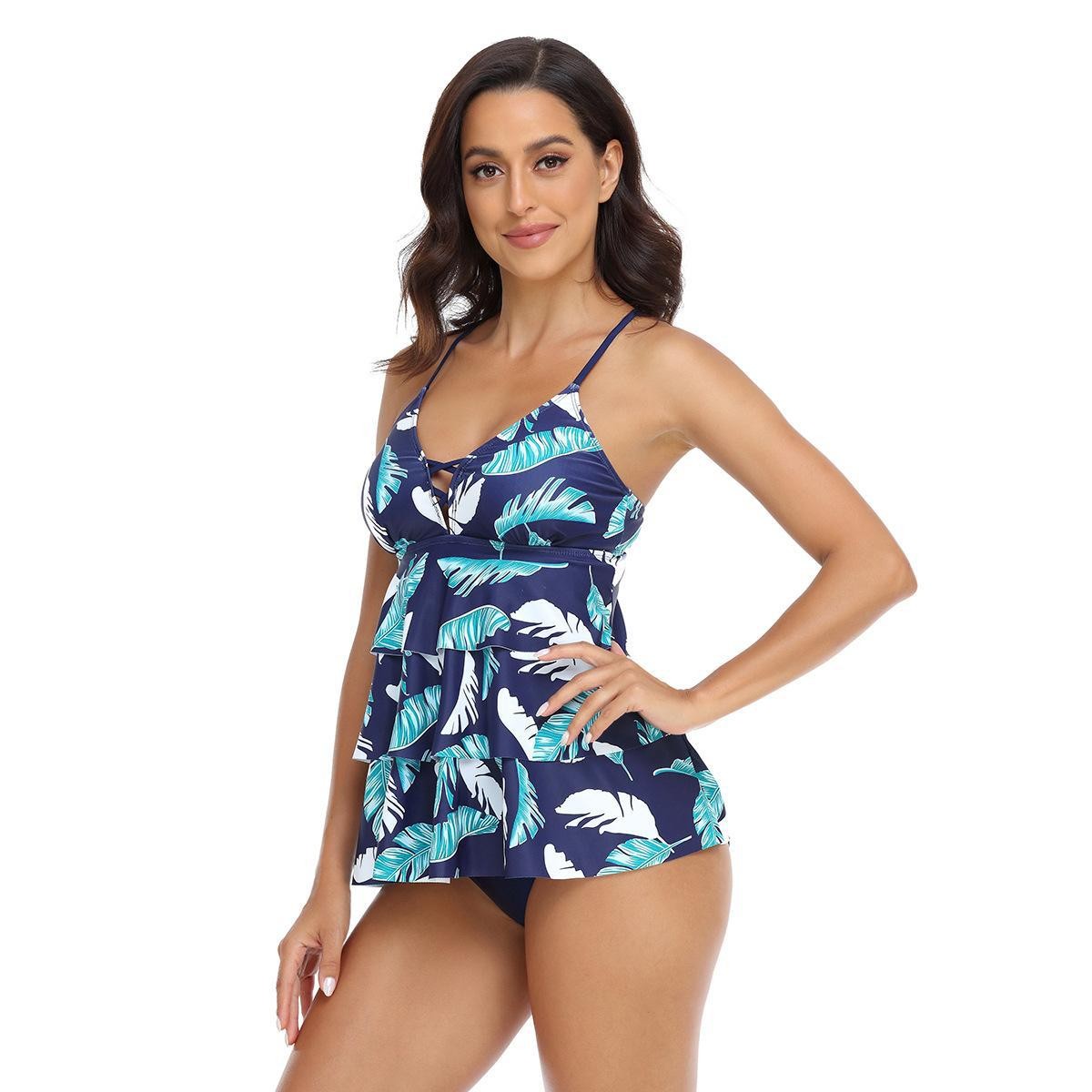Woman Tankini Tropical Leaf Pr - Tropic Strap Vintage recension och pris