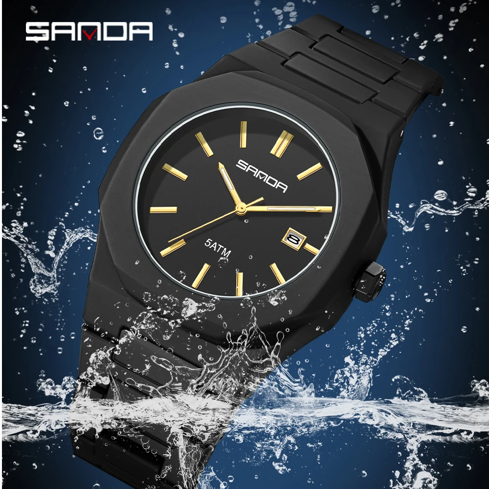 2025 SANDA Fashion Men's and W - Rubber Strap Diver recension och pris