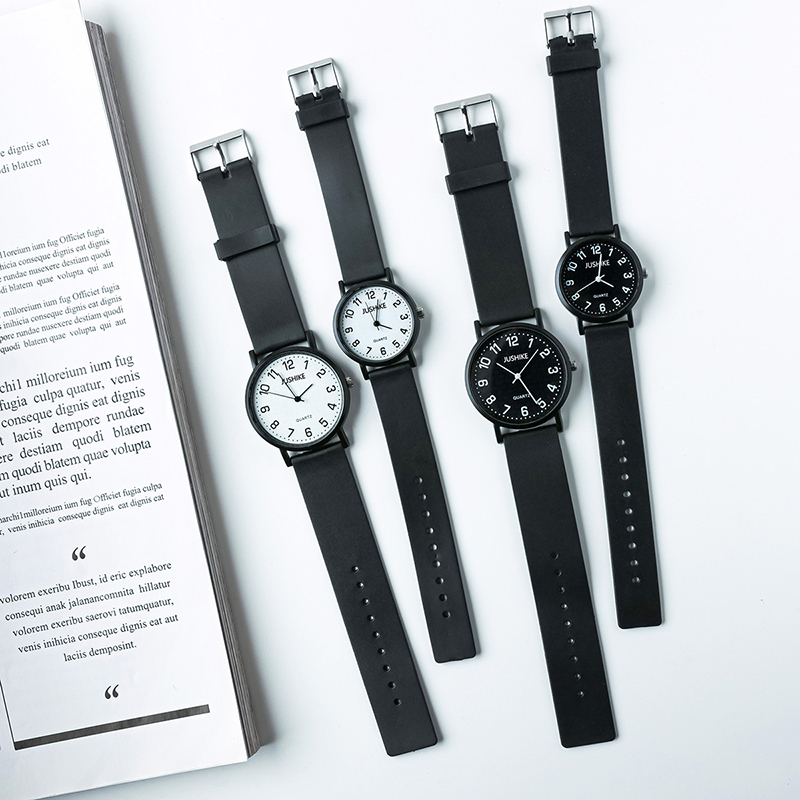 Simple Black Watch Quartz Watc - Silicone Band Women recension och pris