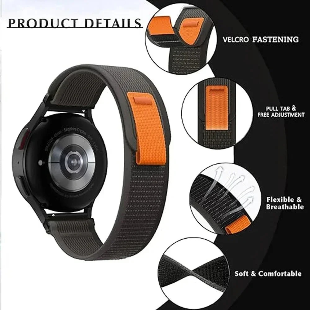 20/22mm Trail Loop Watchband F - Sport Loop Velcro recension och pris